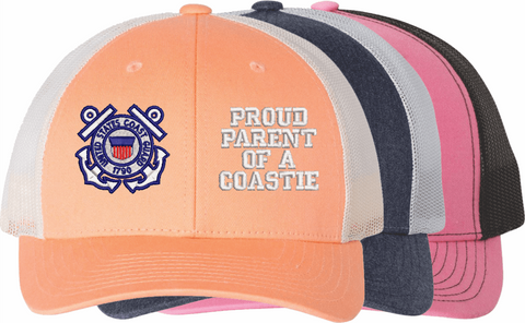 United States Coast Guard Anchor Insignia Proud Parent of a Coastie Women's Cap