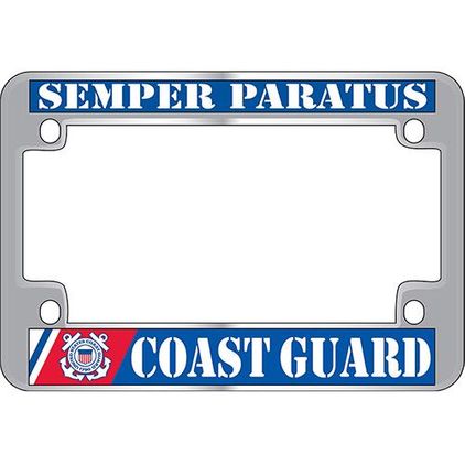 United States Coast Guard Chrome Motorcycle License Plate Frame