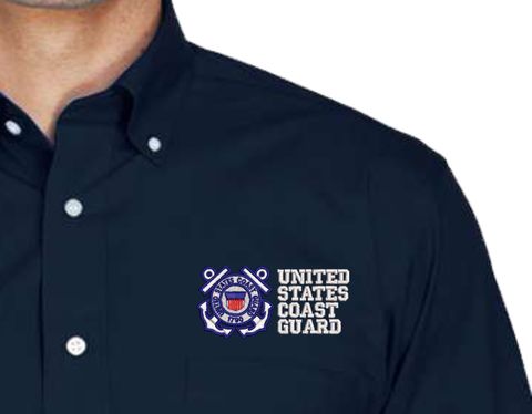 United States Coast Guard Embroidered Dress Shirt