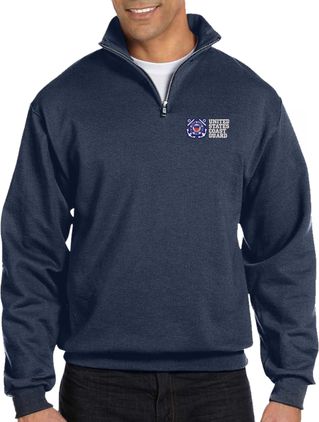United States Coast Guard Embroidered Quarter-Zip Pullover
