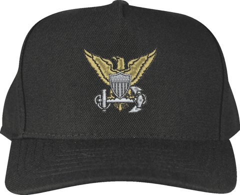 United States Coast Guard Officer's Crest Custom Embroidered Cap