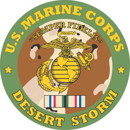 United States Marine Corps Desert Storm Decal