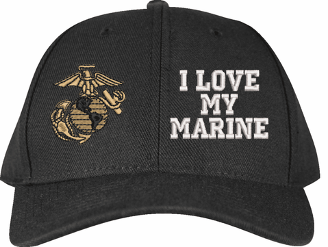 United States Marine Corps Eagle, Globe, & Anchor I Love My Marine Women's Cap