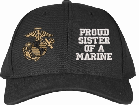 United States Marine Corps Eagle, Globe, & Anchor Proud Sister of a Marine Women's Cap
