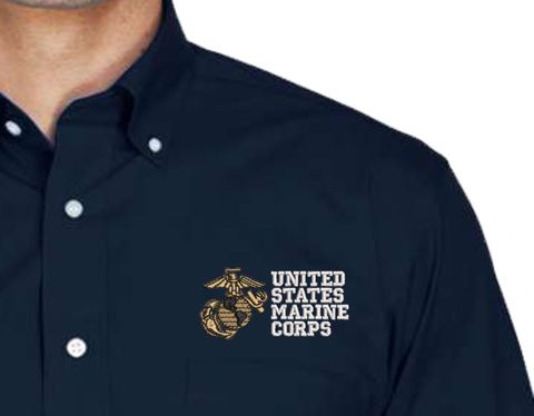 United States Marine Corps Embroidered Dress Shirt
