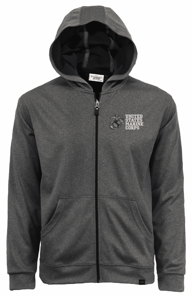 【PERSTEP】★男女兼用★25SS MARINE HOODIE United States Marine Corps Men's 100% Polyester Heather Grey