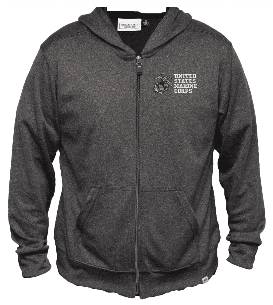 【PERSTEP】★男女兼用★25SS MARINE HOODIE United States Marine Corps Full Zip Hoodie Black at Amazon