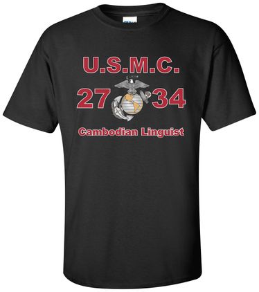 United States Marine Corps MOS 2734Cambodian Linguist Apparel