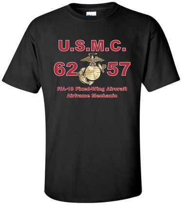 United States Marine Corps MOS 6257 F/A-18 Fixed-Wing Aircraft Airframe Mechanic Apparel