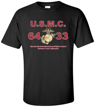United States Marine Corps MOS 6433 Aircraft Electrical/Instrument/flight Control Systems Tech Helicopter Apparel