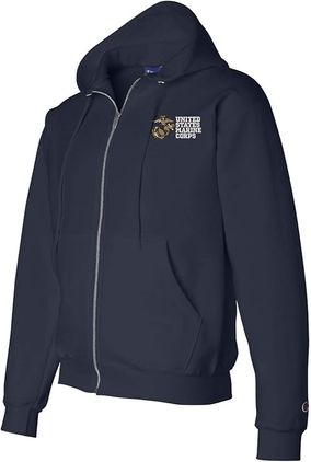 United States Marine Corps Navy Blue Full-Zip Hoodie X-Large