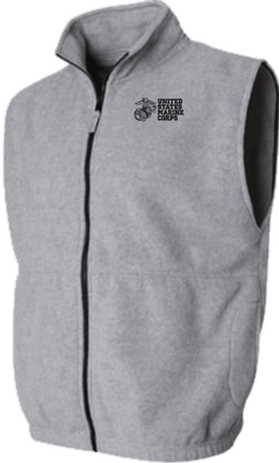 United States Marine Corps Full Zip Fleece Vest
