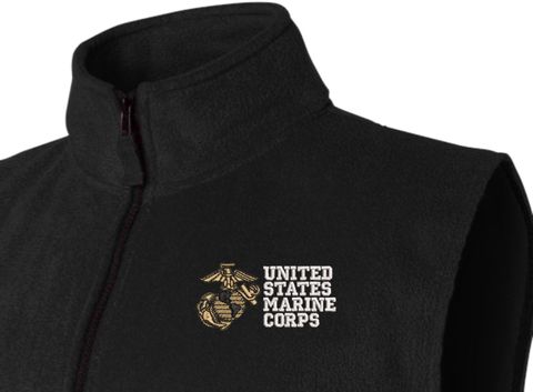 United States Marine Corps Full Zip Fleece Vest