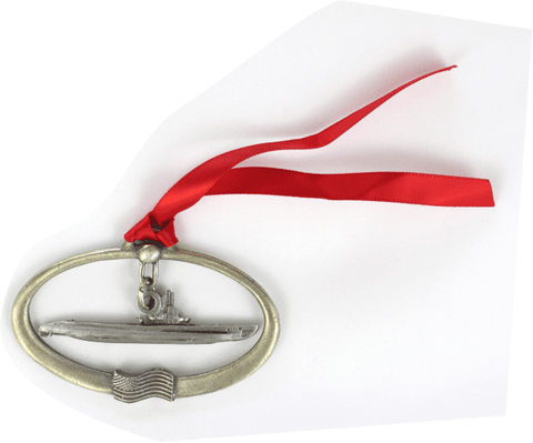 United States Navy Diesel Submarine Pewter Christmas Ornament