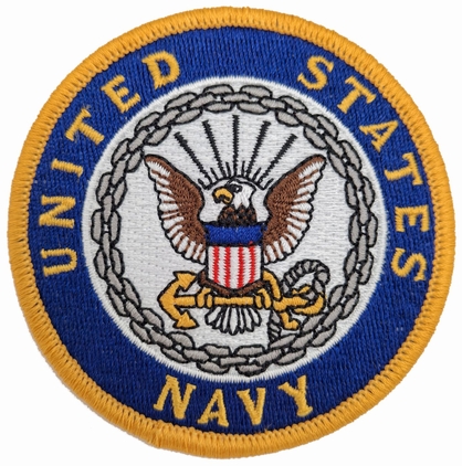 United States Navy Logo 3" Patch w/ Velcro Backing