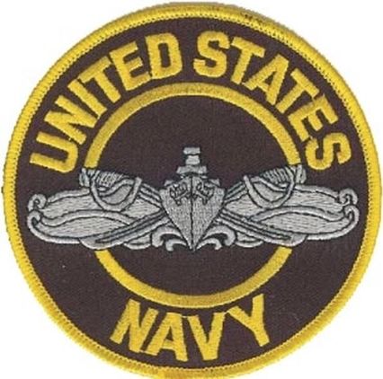 United States Navy Surface Warfare Silver Enlisted Badge 4" Patch