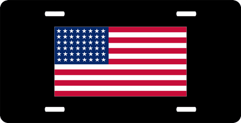 United States of America 48 Star Flag License Plate