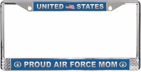 United States Proud Air Force Mom License Plate Frame