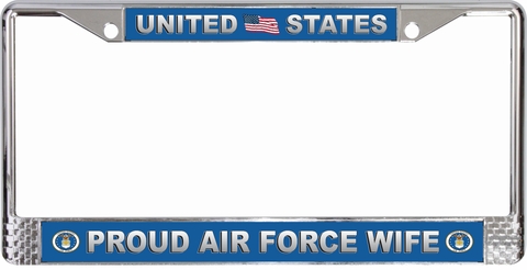 United States Proud Air Force Wife License Plate Frame