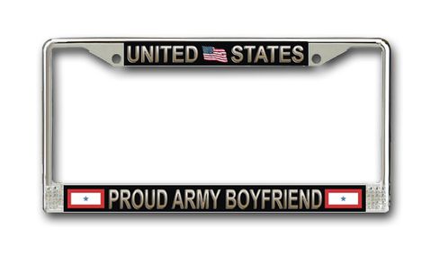 United States Proud Army Boyfriend License Plate Frame