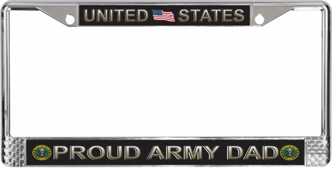 United States Proud Army Dad License Plate Frame