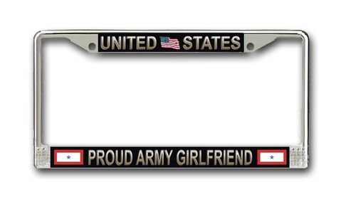 United States Proud Army Girlfriend License Plate Frame