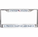 United States Proud Coast Guard Dad License Plate Frame
