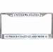 United States Proud Coast Guard Mom License Plate Frame
