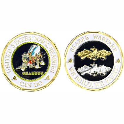 United States Seabee Warfare Challenge Coin