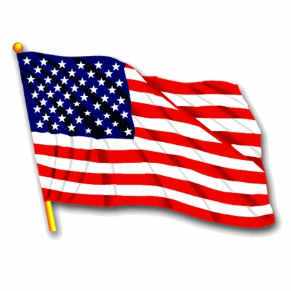 UNITED STATES WAVING FLAG VINYL TRANSFER DECAL