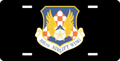U.S. Air Force 105th Airlift Wing License Plate