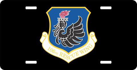 U.S. Air Force 106th Rescue Wing License Plate