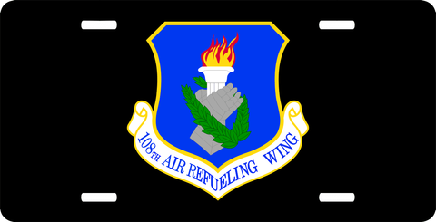 U.S. Air Force 108th Air Refueling Wing License Plate