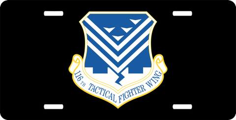 U.S. Air Force 116th Tactic Fighter Wing License Plate