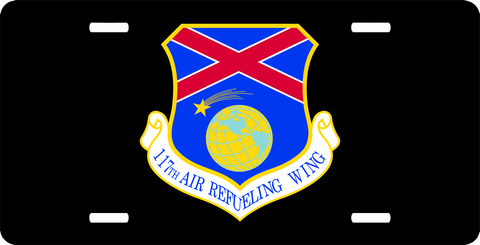 U.S. Air Force 117th Air Refueling Wing License Plate
