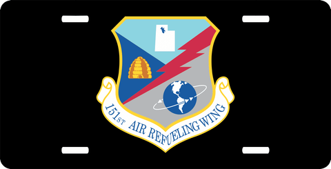 U.S. Air Force 151st Air Refueling Wing License Plate
