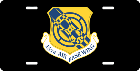 U.S. Air Force 15th Air Base Wing License Plate