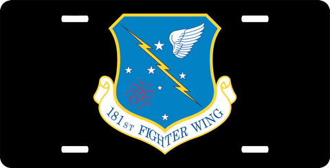 U.S. Air Force 181st Fighter Wing License Plate