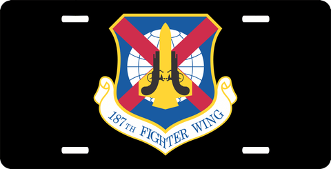 U.S. Air Force 187th Fighter Wing License Plate