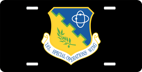 U.S. Air Force 193rd Special Operations Wing License Plate