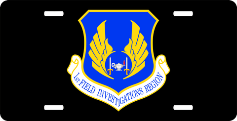 U.S. Air Force 1st Field Investigation Region Wing License Plate