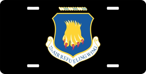 U.S. Air Force 22nd Air Refueling Wing License Plate