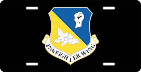 U.S. Air Force 27th Fighter Wing License Plate