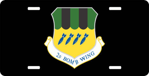 U.S. Air Force 2nd Bomb Wing License Plate