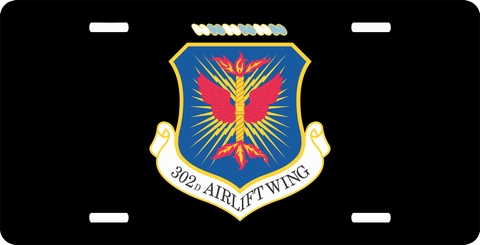 U.S. Air Force 302nd Airlift Wing License Plate