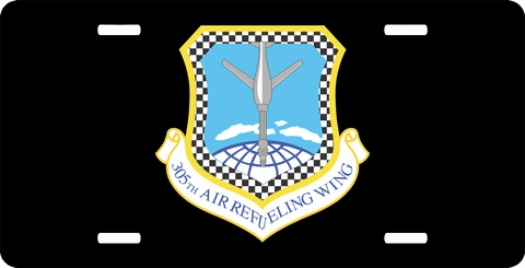 U.S. Air Force 305th Air Refueling Wing License Plate