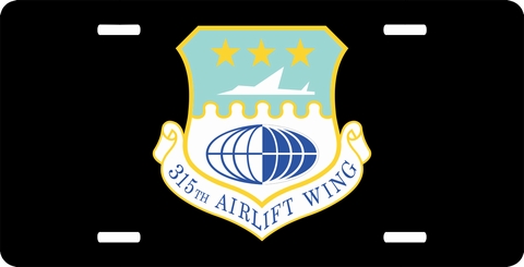 U.S. Air Force 315th Airlift Wing License Plate