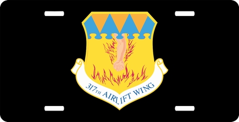 U.S. Air Force 317th Airlift Wing License Plate