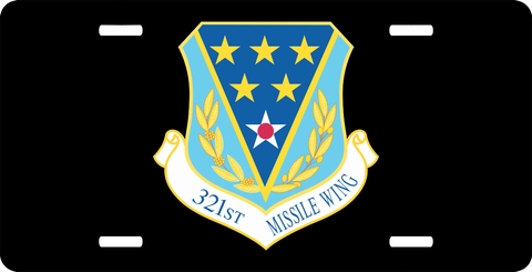 U.S. Air Force 321st Missile Wing License Plate