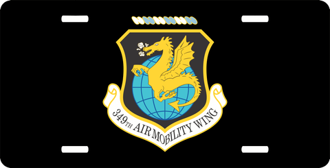 U.S. Air Force 349th Air Mobility Wing License Plate